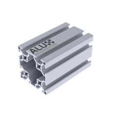 Alux Profilé Aluminium 6060 60x60mm rainure en T 8 mm Anodisé Argent