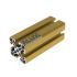 Alux Profilé Aluminium Anodisé Or 4040 40x40mm Profil à Rainure en T 8mm