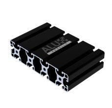 Alux Profilé Aluminium Anodisé Noir 40160 40x160mm Profil à Rainure en T 8mm