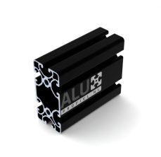Alux Profilé Aluminium Anodisé Noir 4080 40x80mm Profil à Rainure en T 8mm