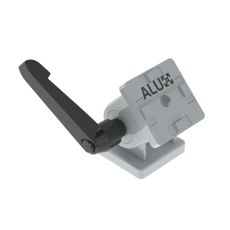 Articulation 45 avec levier de blocage pour profils aluminium série 45 rainure 8 et 10 corps en zamak et levier en PA-GF compatible avec BSB BSP B-Type et BOSCH Rexroth.