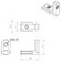Équerre interne Plan technique dimensions filetage M8x1.25