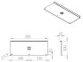Plaque support clavier acier 2mm plan technique avec dimensions