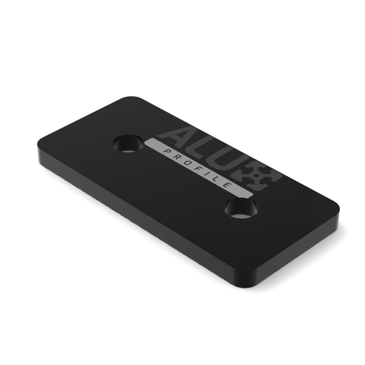 Plaque de connexion 40x80 noire – 2 trous